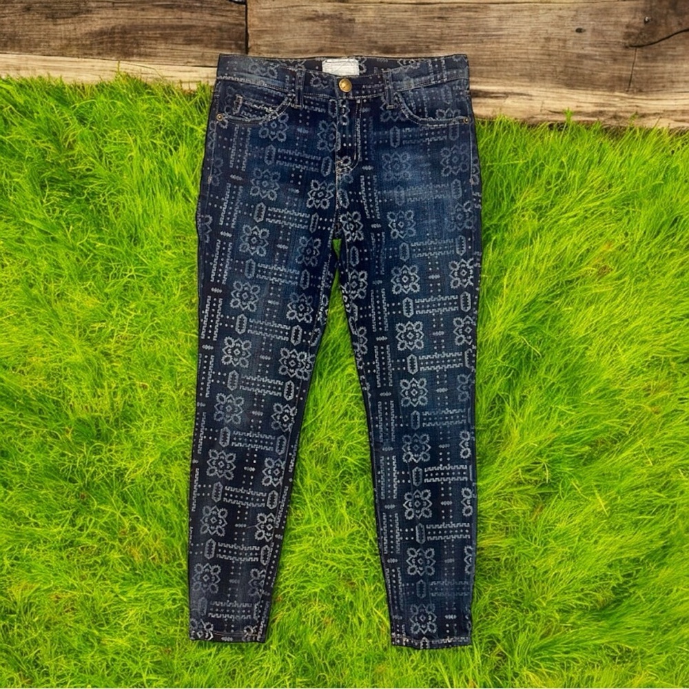 Current/Elliott ‘The Stiletto’ Skinny Leg Jeans in “Bandana” Print Size 28 - Picture 6 of 15